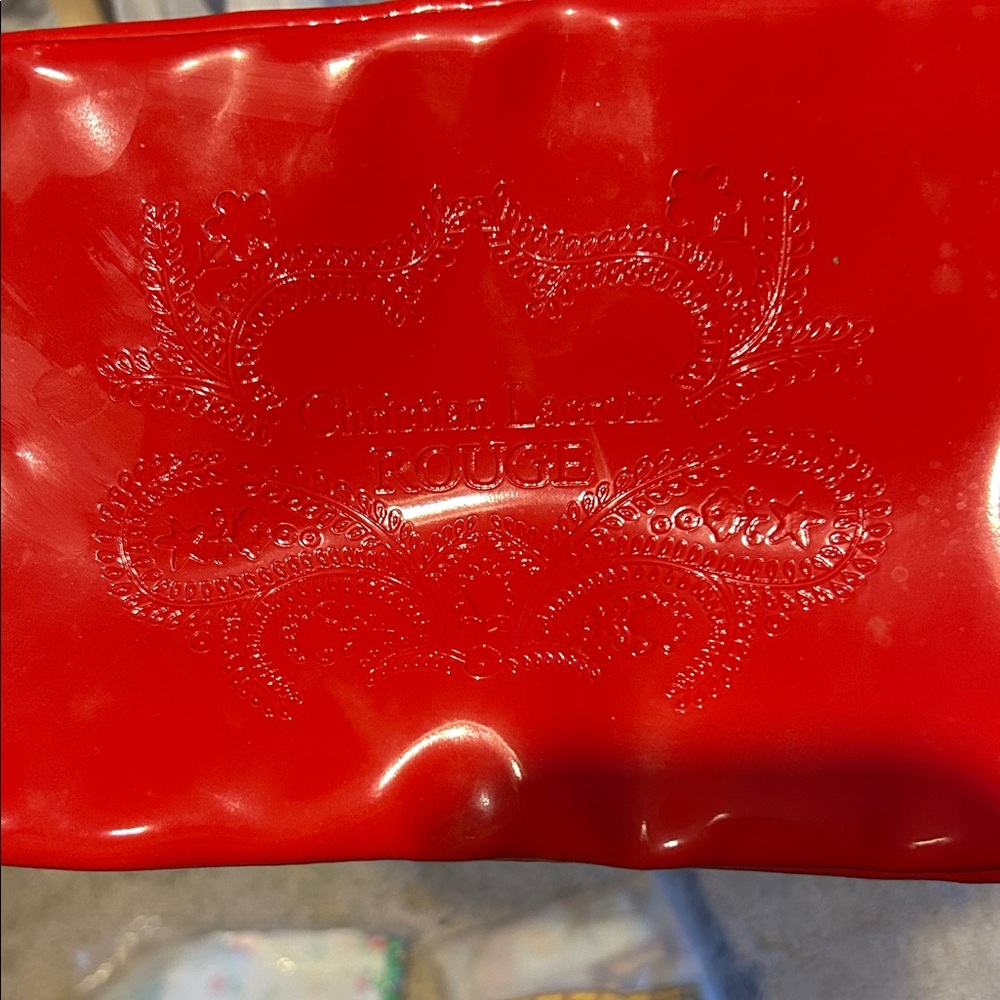 Christian Lacroix Red Vinyl Makeup Bag